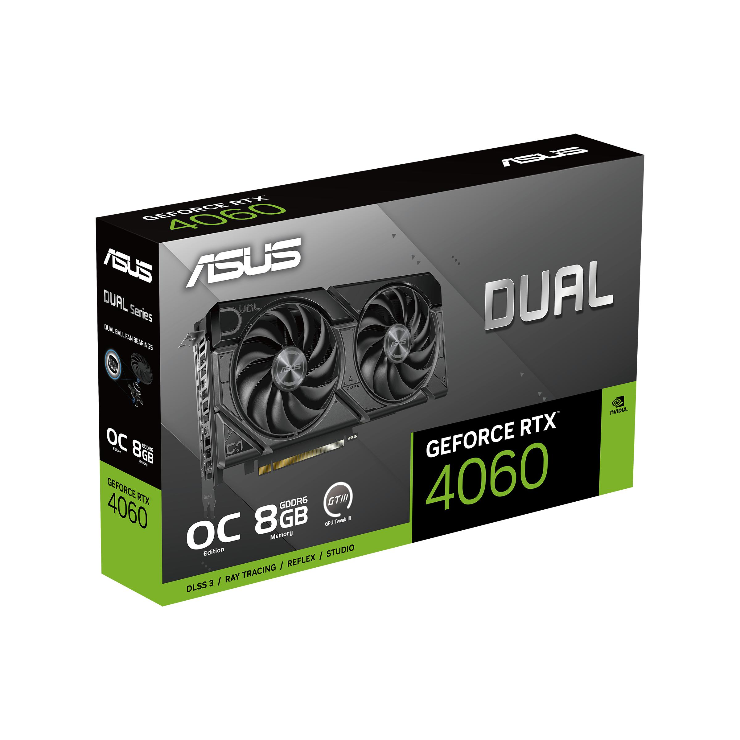 GPU ASUS RTX 4060 8GB OC DUAL - كارت شاشة نفيديا 2 GPU ASUS RTX 4060 8GB OC DUAL - كارت شاشة نفيديا - Image 2