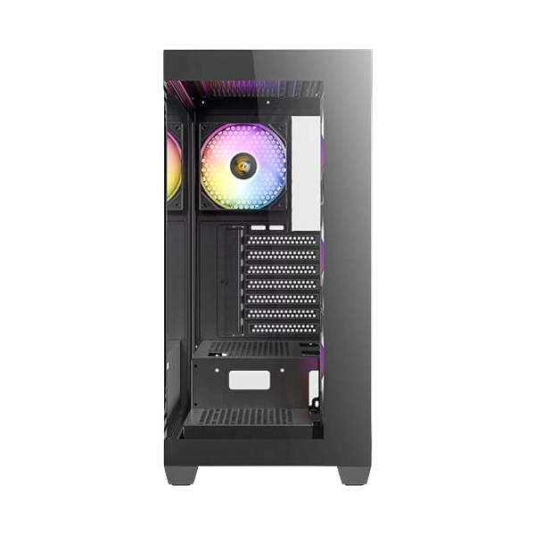 CASE ANTEC CX300 ARGB BLACK - كيس انتك 5 Antec CX300 ARGB Black mid-tower gaming case with panoramic tempered glass and ARGB fans