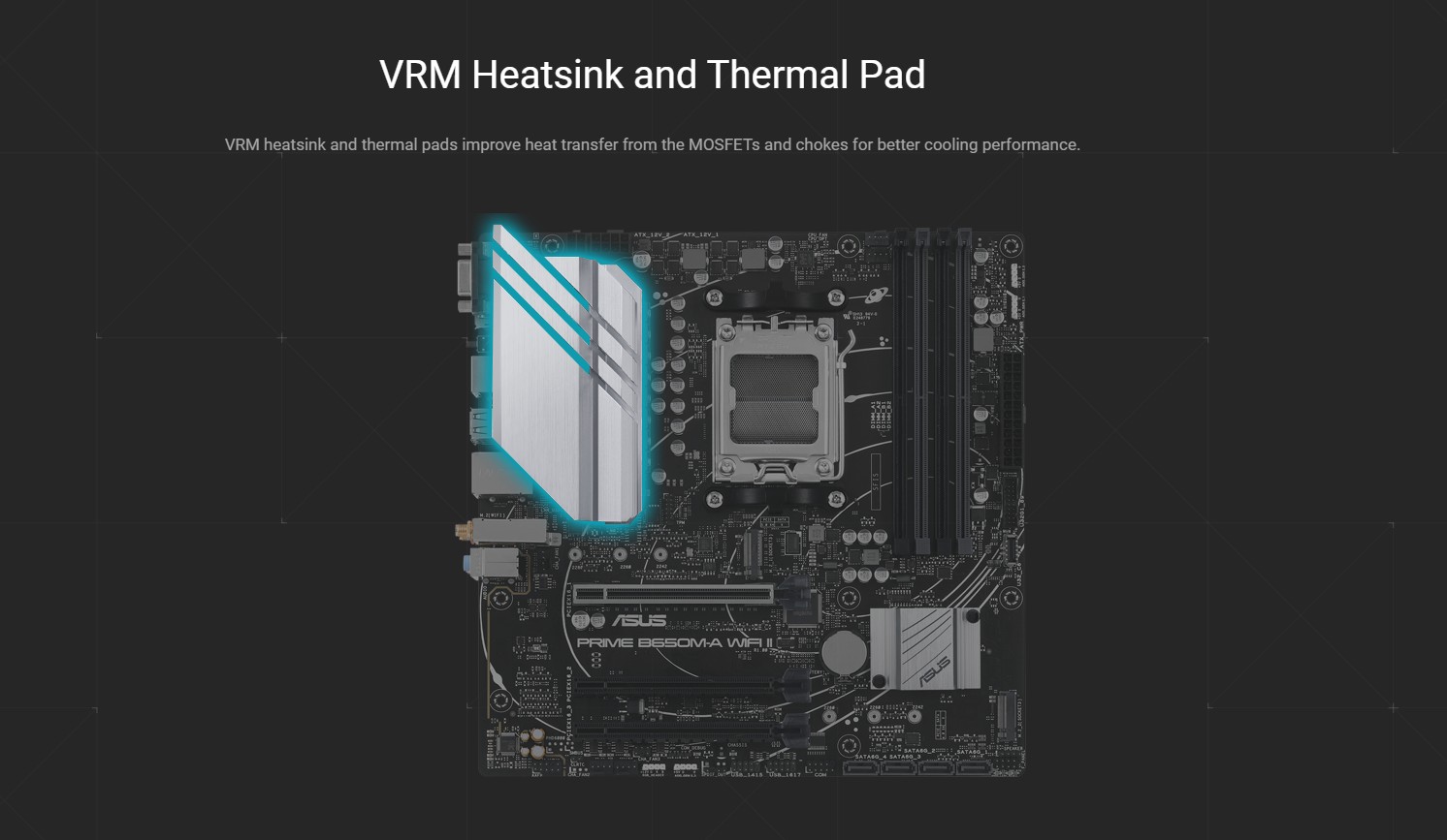 ASUS PRIME B650M-A WIFI II AMD B650 mATX Motherboard with Wi-Fi 6 and DDR5