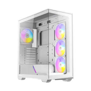 Antec C3 ARGB White mid-tower PC case with 270-degree tempered glass and ARGB fans