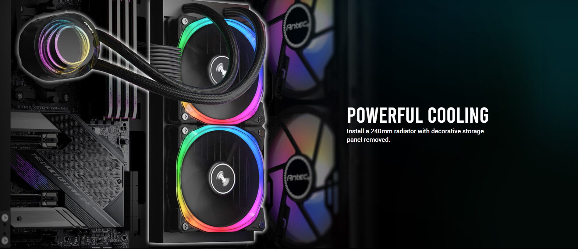 ANTEC NX416L NX416L mid-tower ATX gaming case with mesh front and ARGB fans