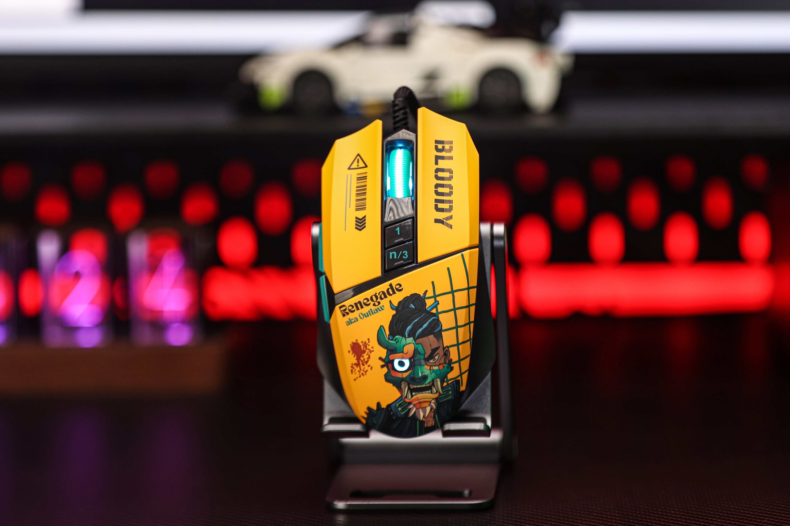 BLOODY W63 MAX RENEGADE SUNSET RGB gaming mouse with 12000 CPI sensor