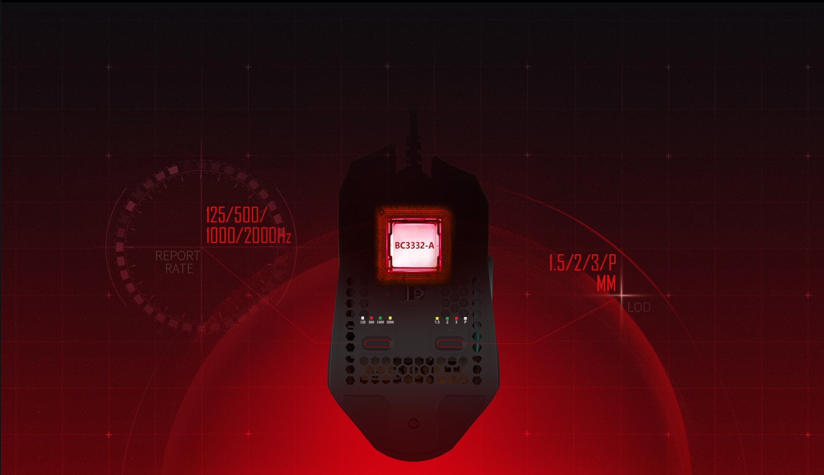 BLOODY W63 MAX RENEGADE SUNSET RGB gaming mouse with 12000 CPI sensor