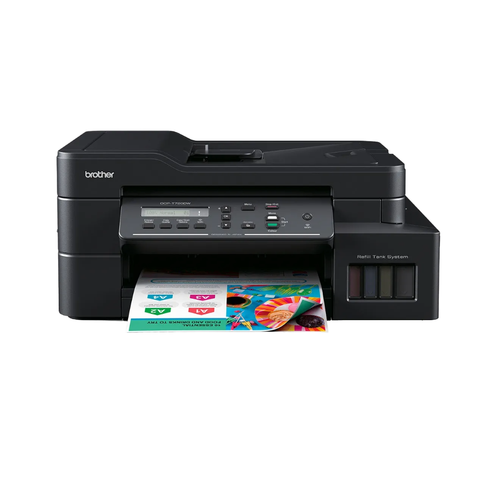 طابعة خزان الحبر Brother DCP-T720DW | طابعة لاسلكية مزدوجة الكل في واحد | طابعة برذر طابعة Brother DCP-T720DW المزودة بخزان حبر