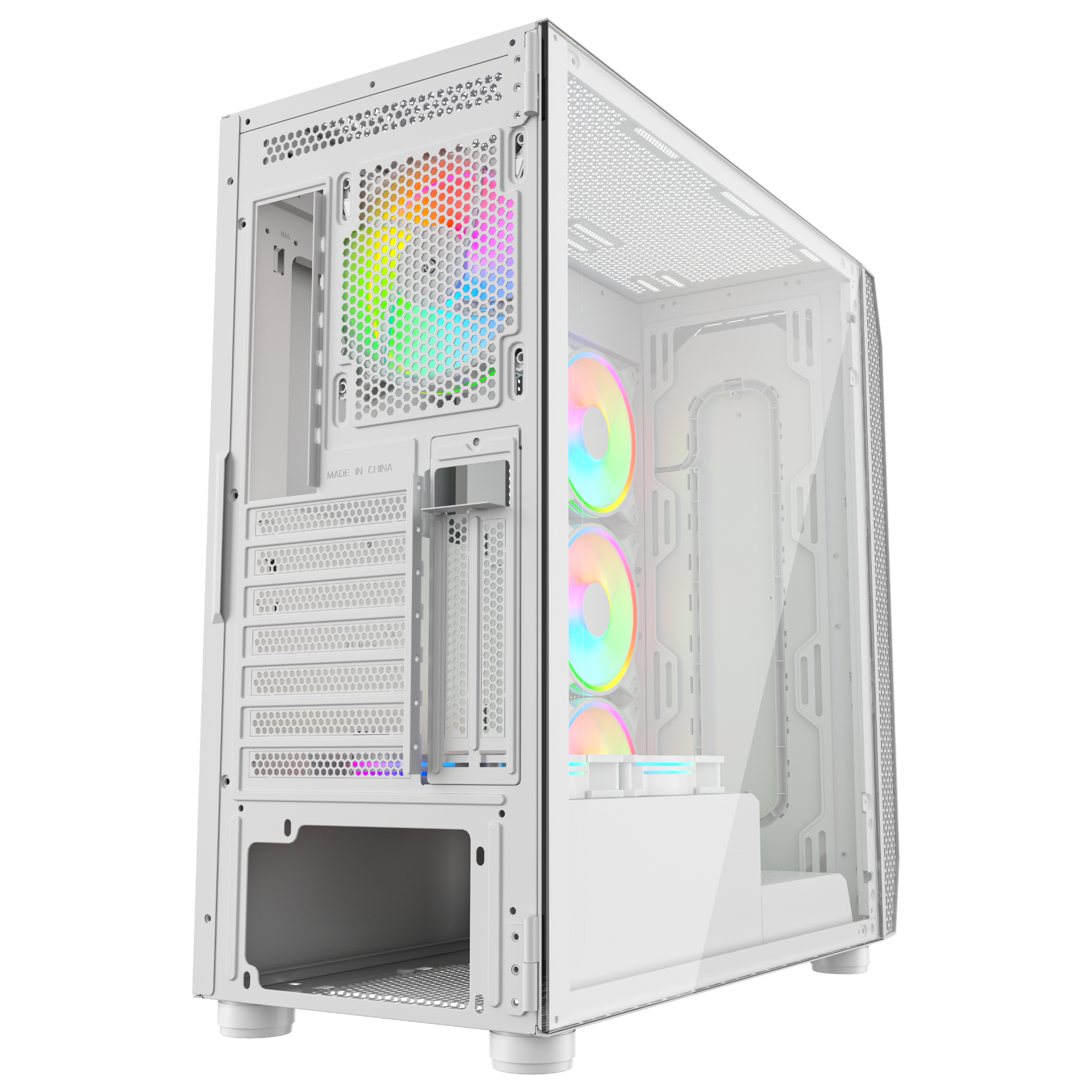 CASE GAMEMASTER MX700 WHITE MNC – ATX Mid-Tower 4 CASE GAMEMASTER MX700 WHITE MNC – ATX Mid-Tower - Image 4