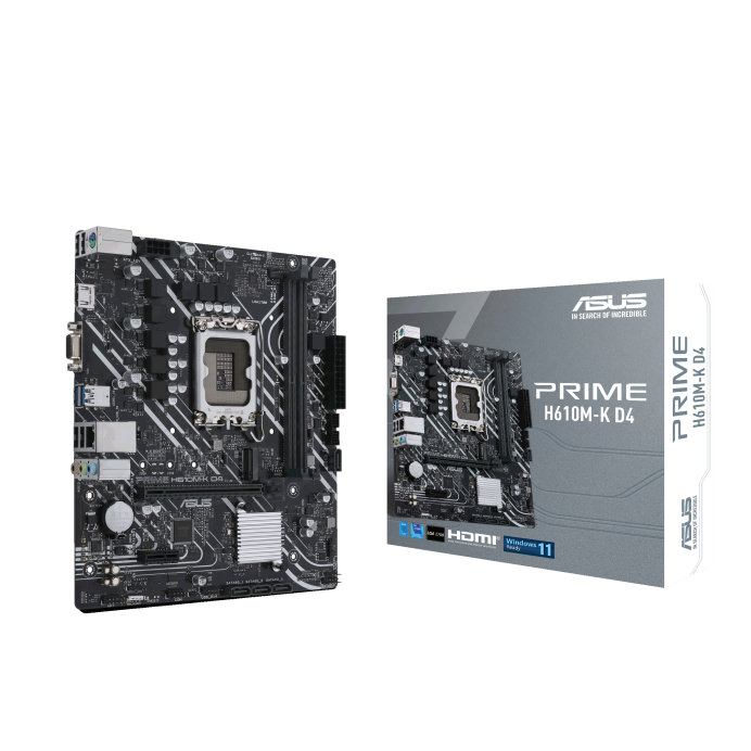 MOTHERBOARD ASUS H610M-K PRIME D4 1700LGA – Intel - مذربورد 1 MOTHERBOARD ASUS H610M-K PRIME D4 1700LGA – Intel - مذربورد