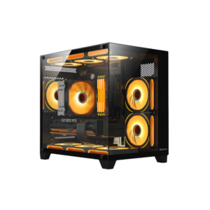Huntkey S920 Storm Full View PC Case with dual tempered glass and 9-fan support
