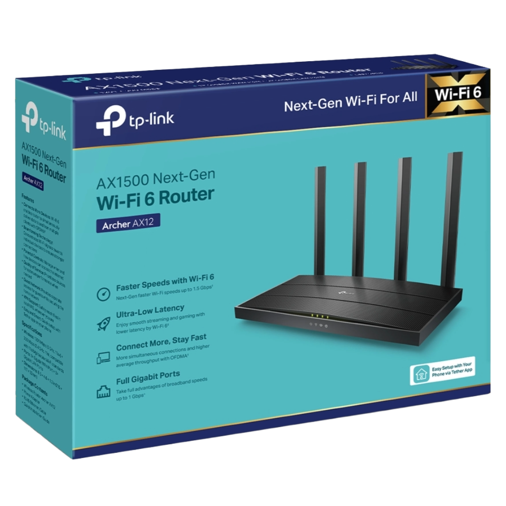 TP-Link Archer AX12 AX1500 Wi-Fi 6 Router TP-Link Archer AX12 AX1500 Wi-Fi 6 Router