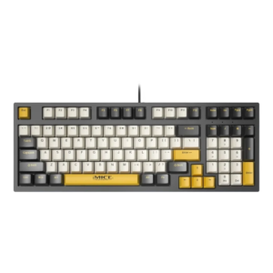iMICE GK-500 Mechanical Keyboard with Red Switches and USB-C connectivity shown in a front view.