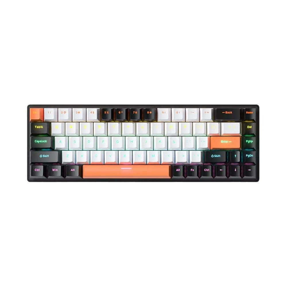 iMICE GK-690 Mechanical Keyboard 68-Key with Red Switches and RGB Lighting | كيبورد ميكانيكي اي مايس 1 iMICE GK-690 Mechanical Keyboard with 68-key compact layout, red switches, and RGB lighting shown in a front view.