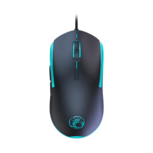 iMICE T30 Honeycomb RGB Gaming Mouse with 7200 DPI shown in a detailed product view, highlighting its lightweight honeycomb shell and RGB lighting.