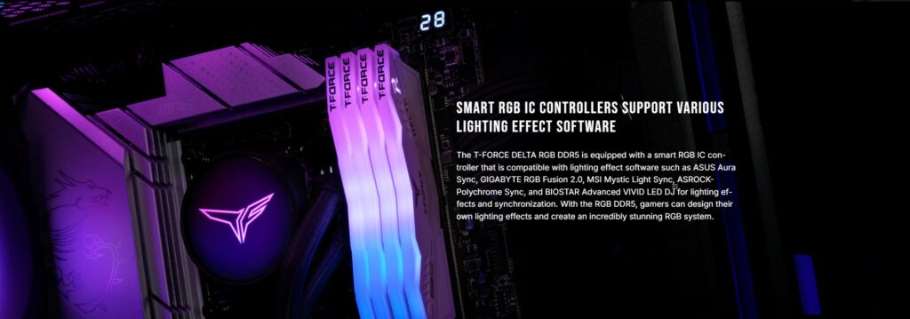 DELTA RGB DDR5 Desktop Memory White (4) DELTA RGB DDR5 Desktop Memory White 4 large