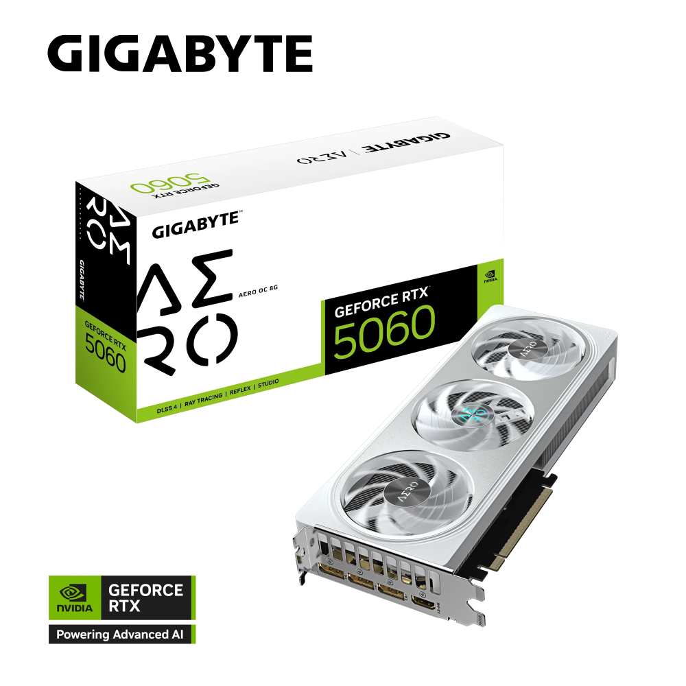Gigabyte GeForce RTX 5060 8GB AERO OC Graphics Card