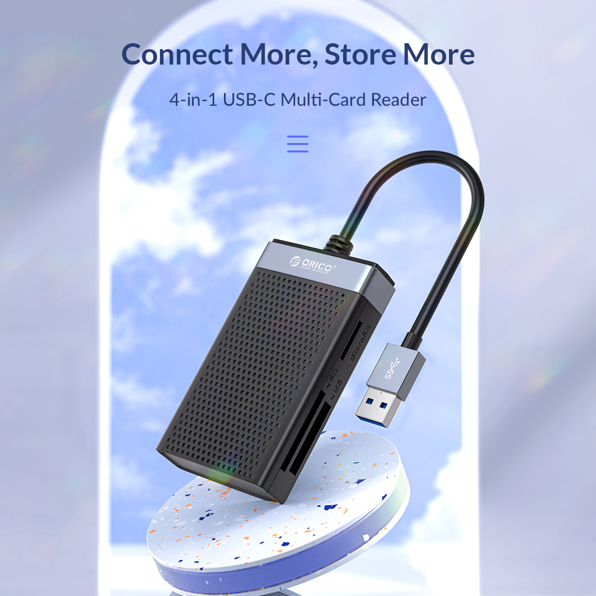 ORICO 4-in-1 USB-C Multi Card Reader ORICO-CL4D-C3 (11) ORICO 4 in 1 USB C Multi Card Reader ORICO CL4D C3 11