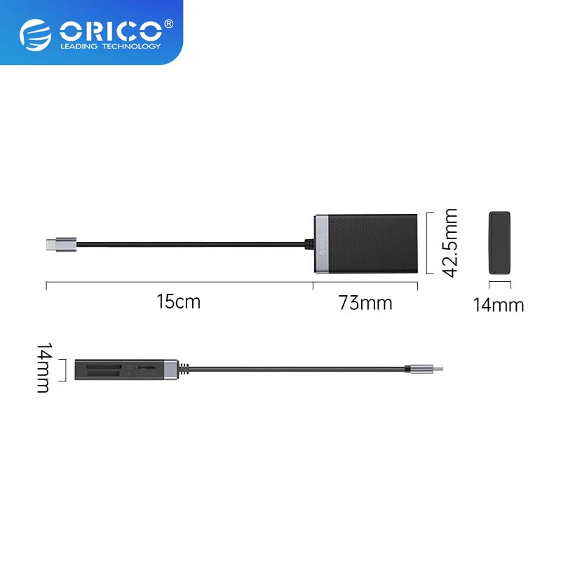 ORICO 4-in-1 USB-C Multi Card Reader ORICO-CL4D-C3 (3) ORICO 4 in 1 USB C Multi Card Reader ORICO CL4D C3 3