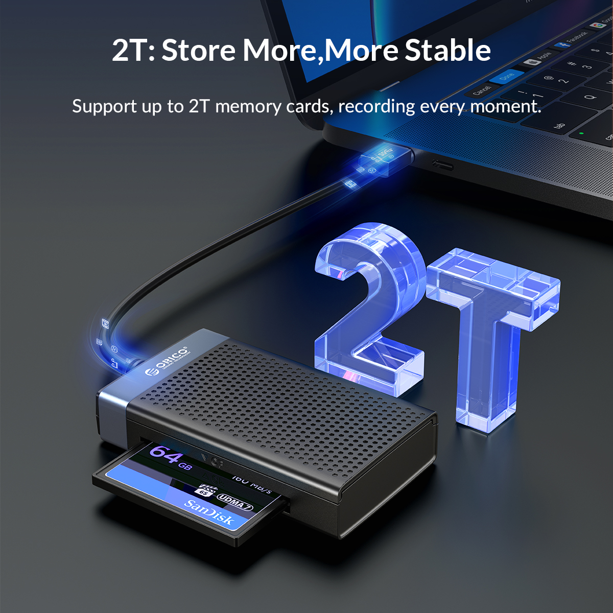 ORICO 4-in-1 USB-C Multi Card Reader ORICO-CL4D-C3 (5) ORICO 4 in 1 USB C Multi Card Reader ORICO CL4D C3 5