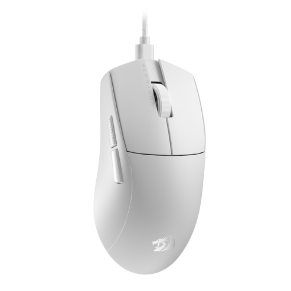 ماوس ألعاب Redragon M724 أبيض بدقة 12400 نقطة لكل بوصة | ماوس ريدراكون فأرة الألعاب Redragon M724 البيضاء بدقة 12400 نقطة في البوصة