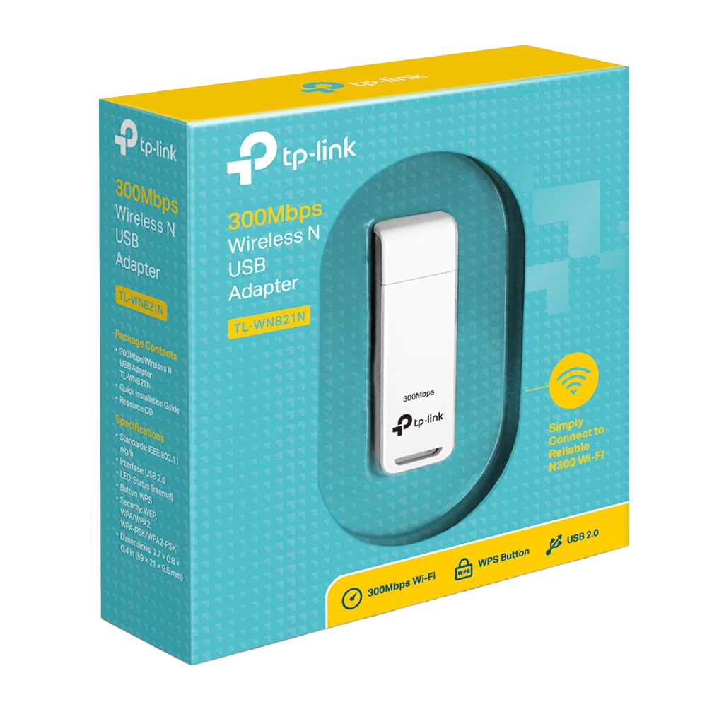 TP-Link TL-WN821N 300Mbps Wireless N USB Adapter | وصلة واي فاي 1 TP-Link TL-WN821N 300Mbps Wireless N USB Adapter Mini Wi-Fi USB Adapter USB 2.0 WPS Button On-Board Antenna