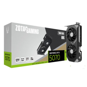 ZOTAC GAMING GeForce RTX 5070 12GB Twin Edge graphics card front view