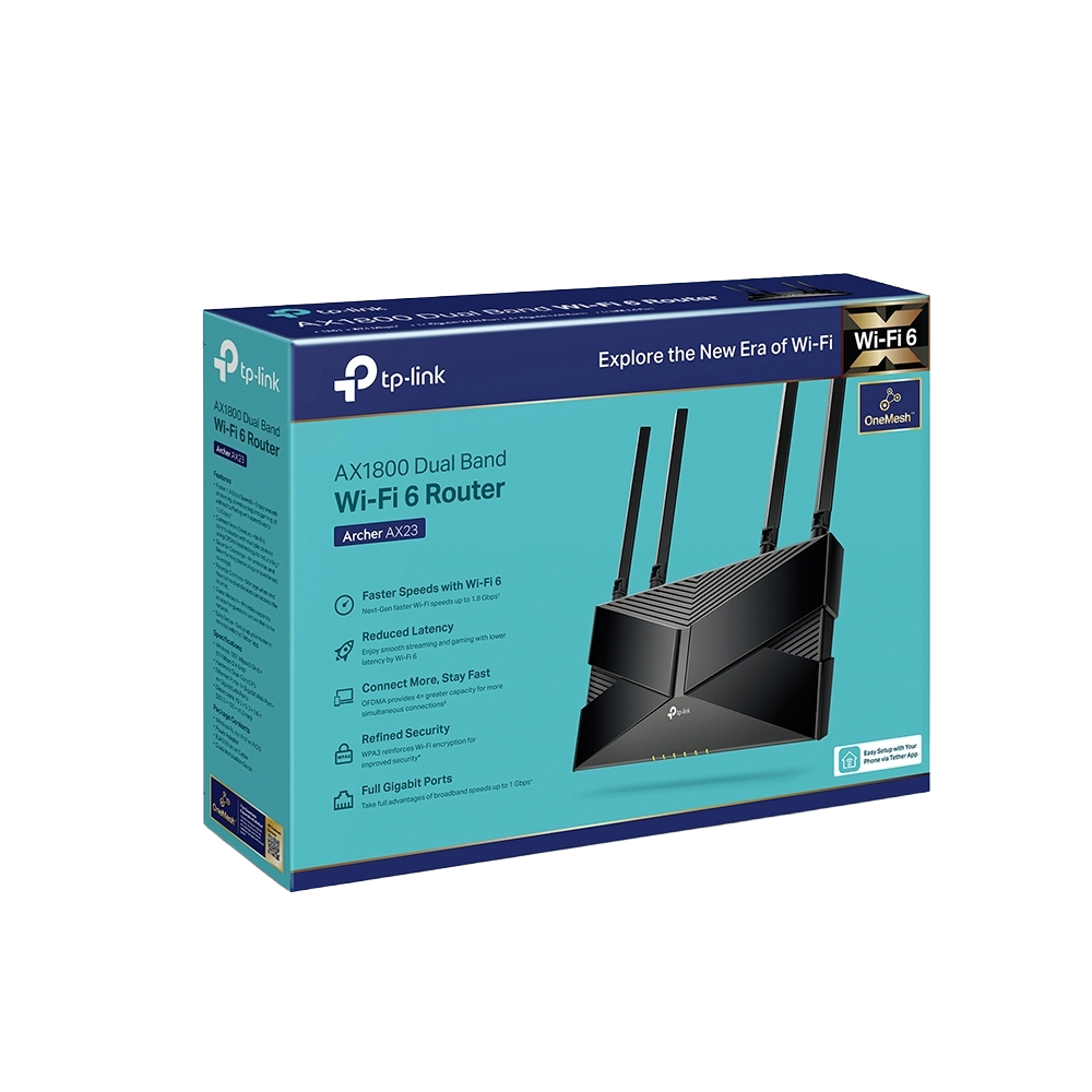 ROUTER TP-LINK ARCHER AX23 AX1800 DUAL BAND WI-FI 6 - راوتر تي بي لنك 1 TP-Link Archer AX23 AX1800 router Wi-Fi 6: