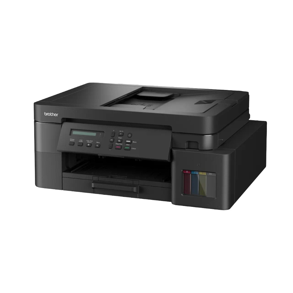Brother DCP-T830DW Ink Tank Printer with dual band WiFi, duplex printing, and 20-sheet ADF. Brother DCP-T830DW Ink Tank Printer with dual band WiFi, duplex printing, and 20-sheet ADF.