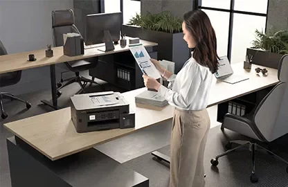 طابعة Brother MFC-T930DW بخزان حبر - طابعة لاسلكية متعددة الوظائف على الوجهين