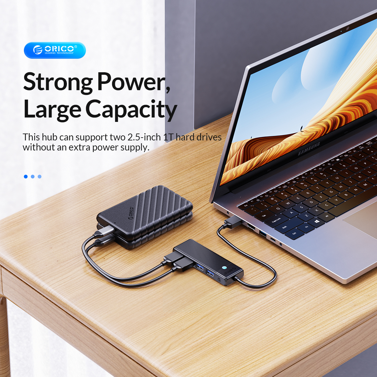 HUB USB3 ORICO 4PORT PAPW4A - هاب يو اس بي اوريكو 5 ORICO 4-Port USB 3.0 HUB PAPW4A – Compact High-Speed Expansion Adapter