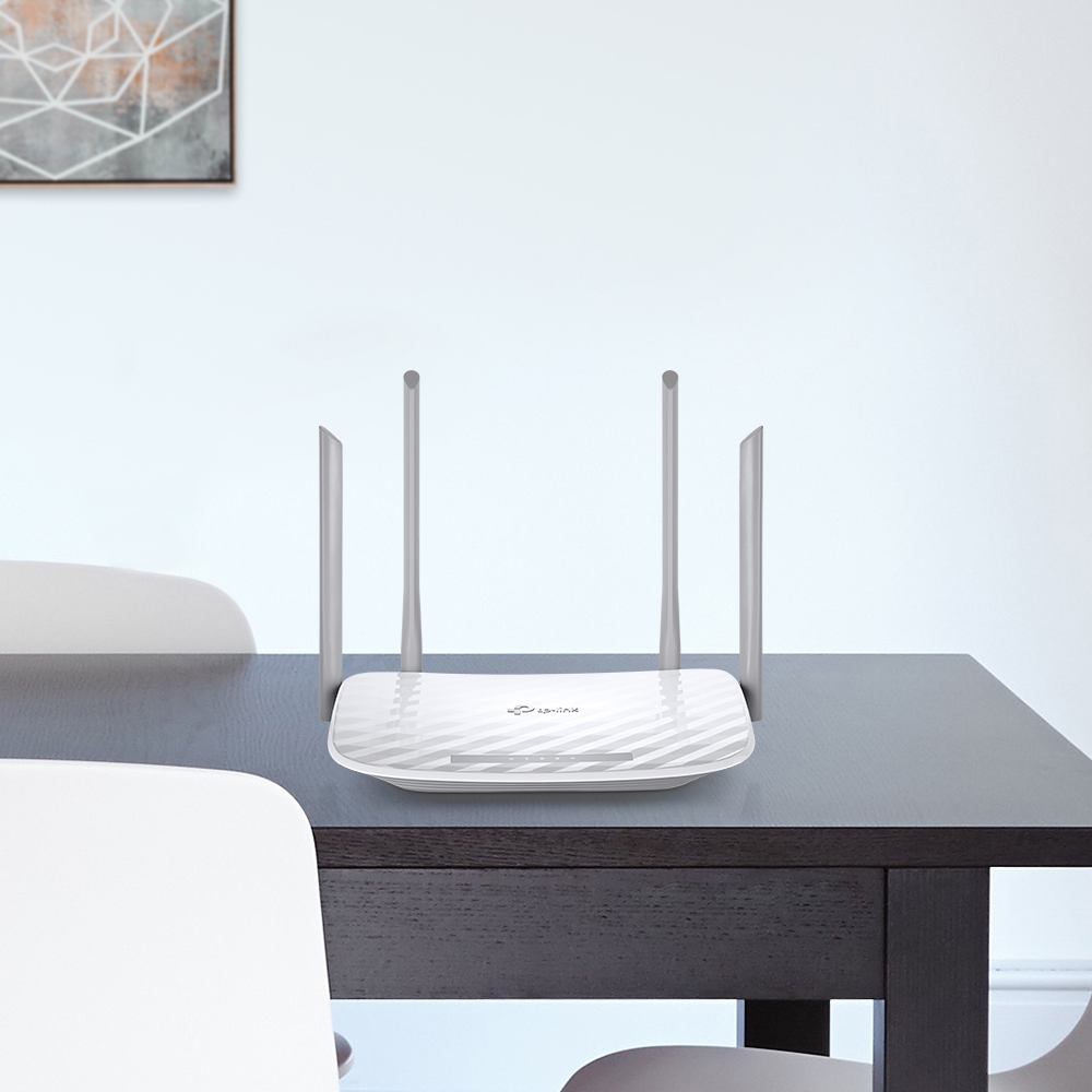 جهاز توجيه Wi-Fi ثنائي النطاق TP-Link Archer C50 AC1200 مع هوائيات خارجية للشبكات المنزلية