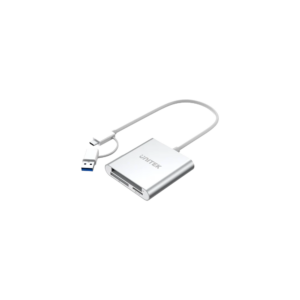 UNITEK Y-9313D USB3.0 Card Reader 3-Port Memory Card Reader with USB-C Adapter – High-speed multi-format card reader