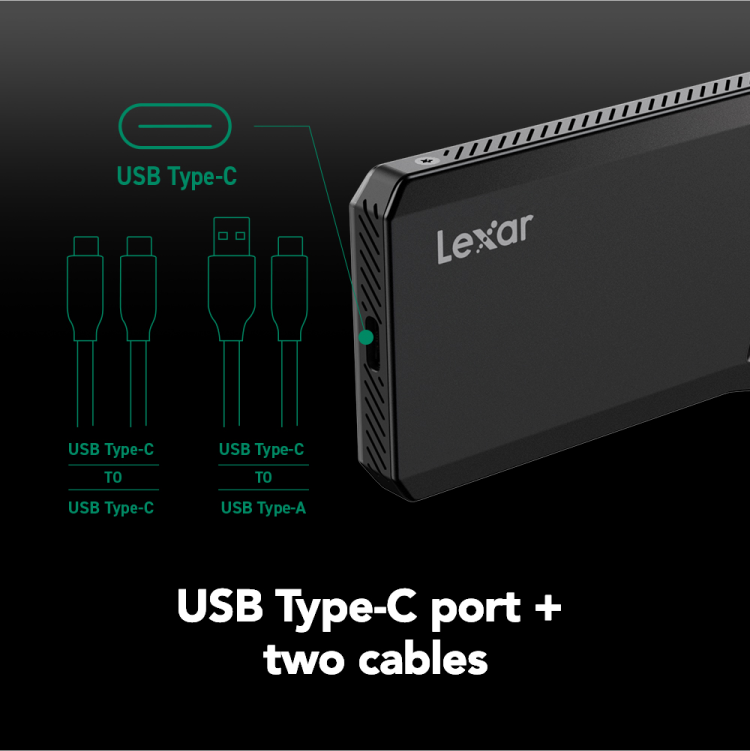 Lexar Professional SL600 512GB SSD محمول، Lexar خارجي SSD، Lexar USB 3.2 SSD - هارد خارجي لكسر محرك الأقراص الصلبة المحمول Lexar Professional SL600