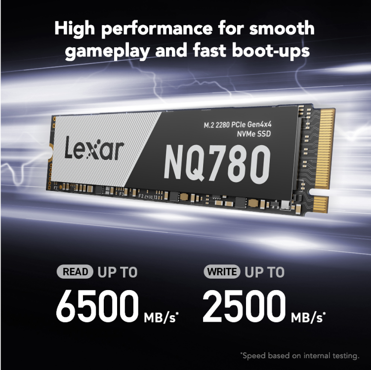 Lexar® NQ780 M.2 2280 PCIe Gen 4×4 NVMe SSD (1) Lexar® NQ780 M.2 2280 PCIe Gen 4×4 NVMe SSD (1)
