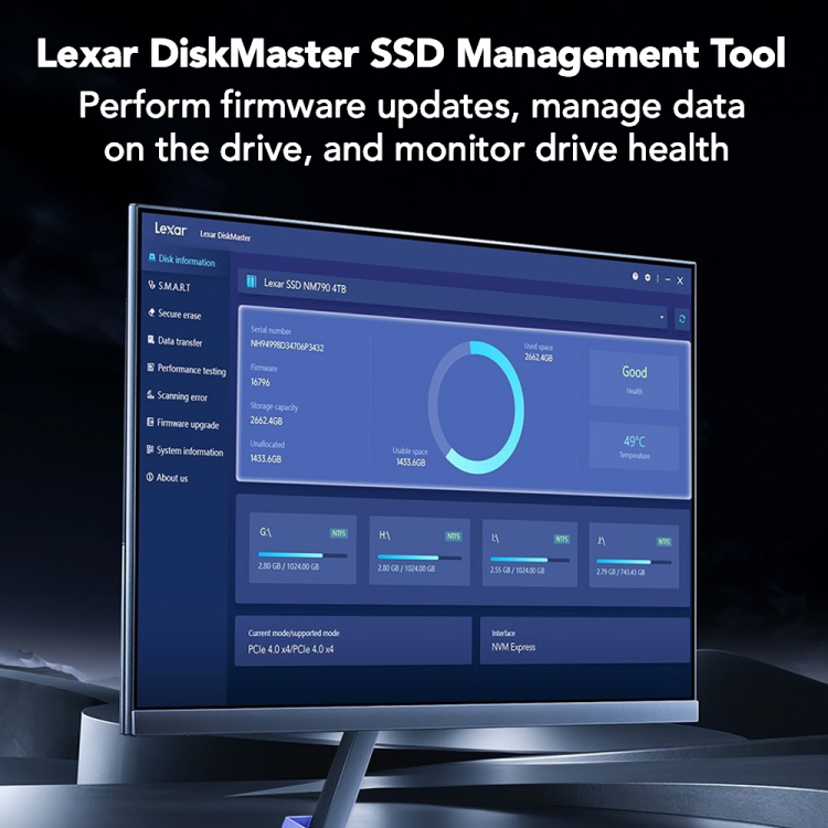 Lexar® NQ780 M.2 2280 PCIe Gen 4×4 NVMe SSD (5) Lexar® NQ780 M.2 2280 PCIe Gen 4×4 NVMe SSD (5)