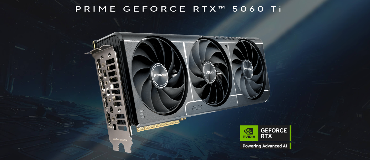 ASUS GeForce RTX 5060 Ti 16GB PRIME GDDR7 (7) ASUS GeForce RTX 5060 Ti 16GB PRIME GDDR7 7