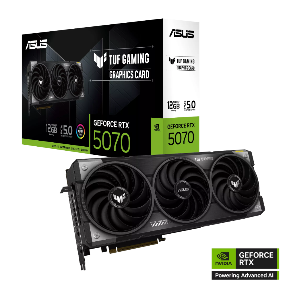 ASUS TUF Gaming GeForce RTX 5070 12GB GDDR7 Graphics Card | كرت شاشة انفيديا 1 ASUS TUF Gaming GeForce RTX 5070 12GB GDDR7 graphics card