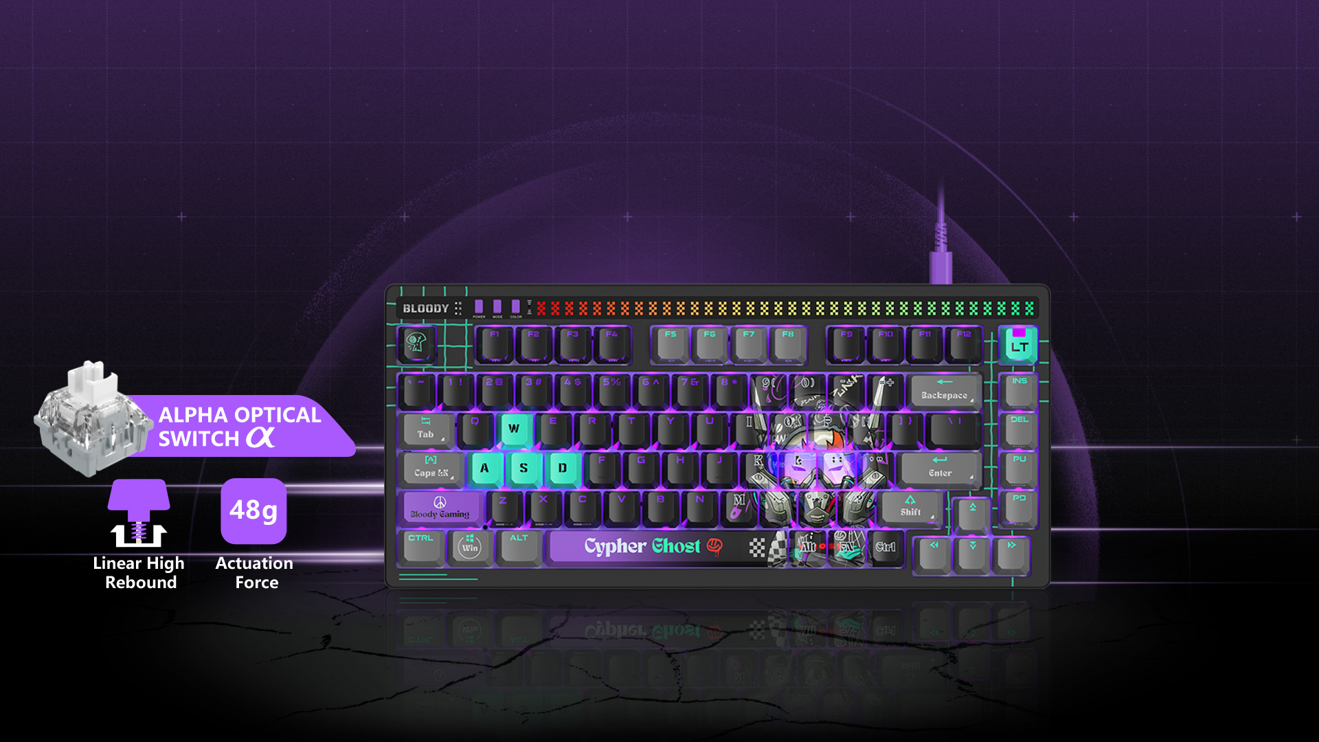Bloody AT75 Alpha Optical Switch Keyboard (1) Bloody AT75 Alpha Optical Switch Keyboard 1
