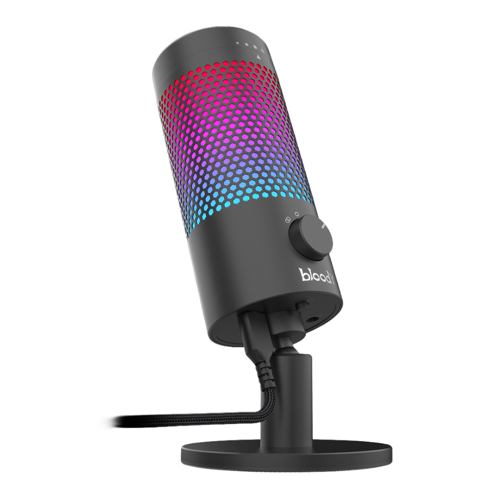 ميكروفون USB الدموي GM50 Pro باللون الأسود RGB | مايك بلودي Bloody GM50 Pro Black RGB USB Microphone | مايك بلودي - Image 2