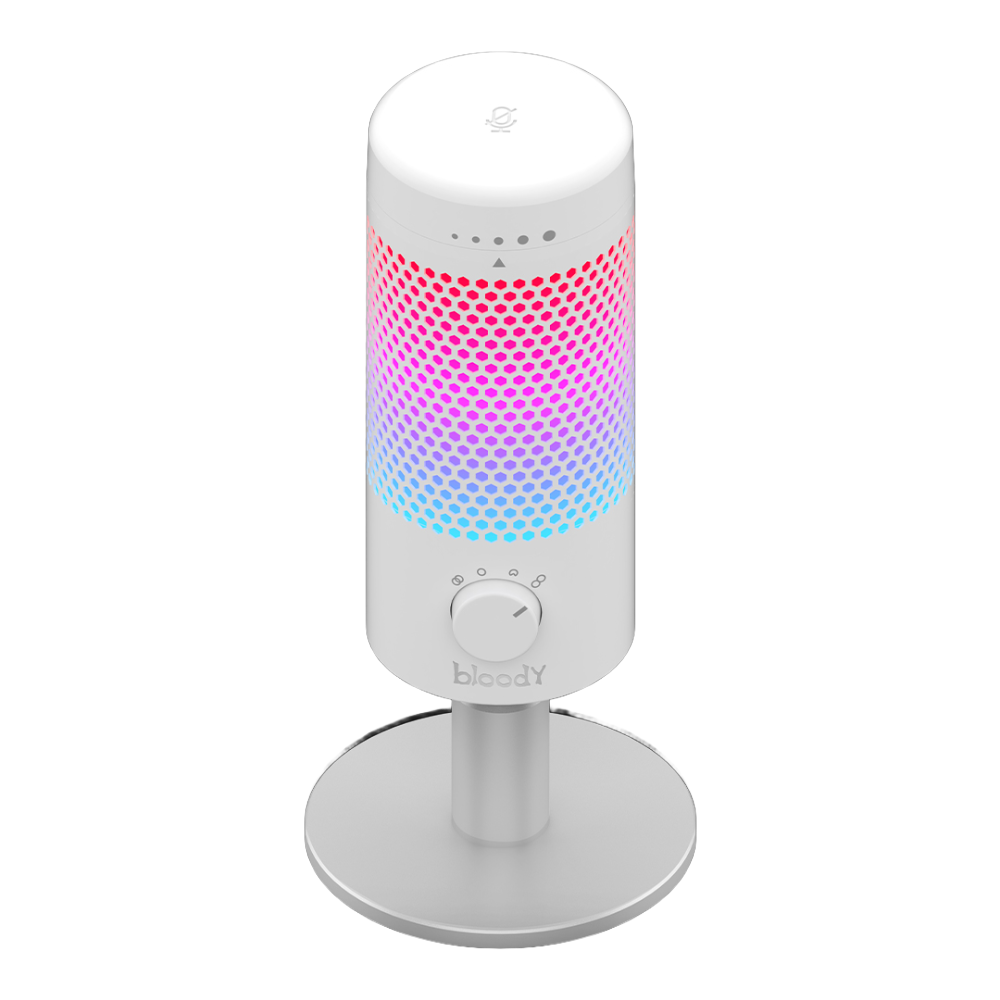 Bloody GM50 Pro White RGB USB Microphone | مايك بلودي 2 Bloody GM50 Pro White RGB USB Microphone | مايك بلودي - Image 2