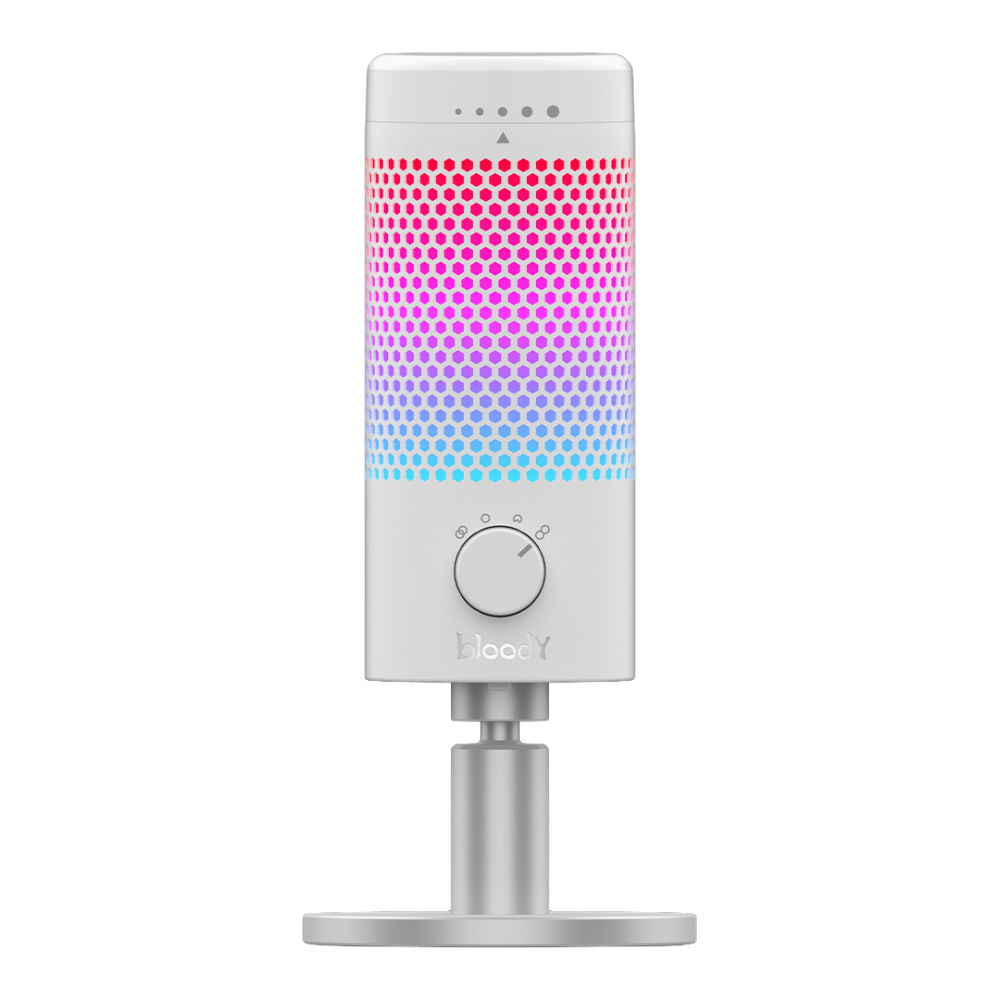 Bloody GM50 Pro White RGB USB Microphone | مايك بلودي 1 Bloody GM50 Pro White RGB USB Microphone