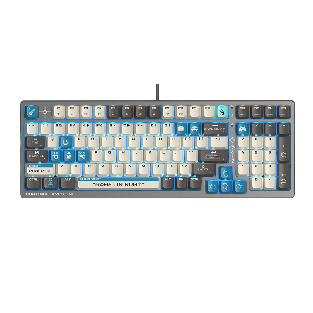 Product image for Bloody S98 Pixel Blue BLMS Keyboard, suitable for WooCommerce product listing and eCommerce catalog display. Bloody S98 Pixel Blue BLMS Keyboard