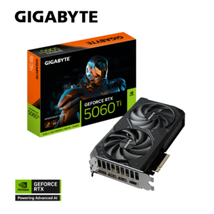 Gigabyte GeForce RTX 5060 Ti 16G WINDFORCE OC graphics card front view