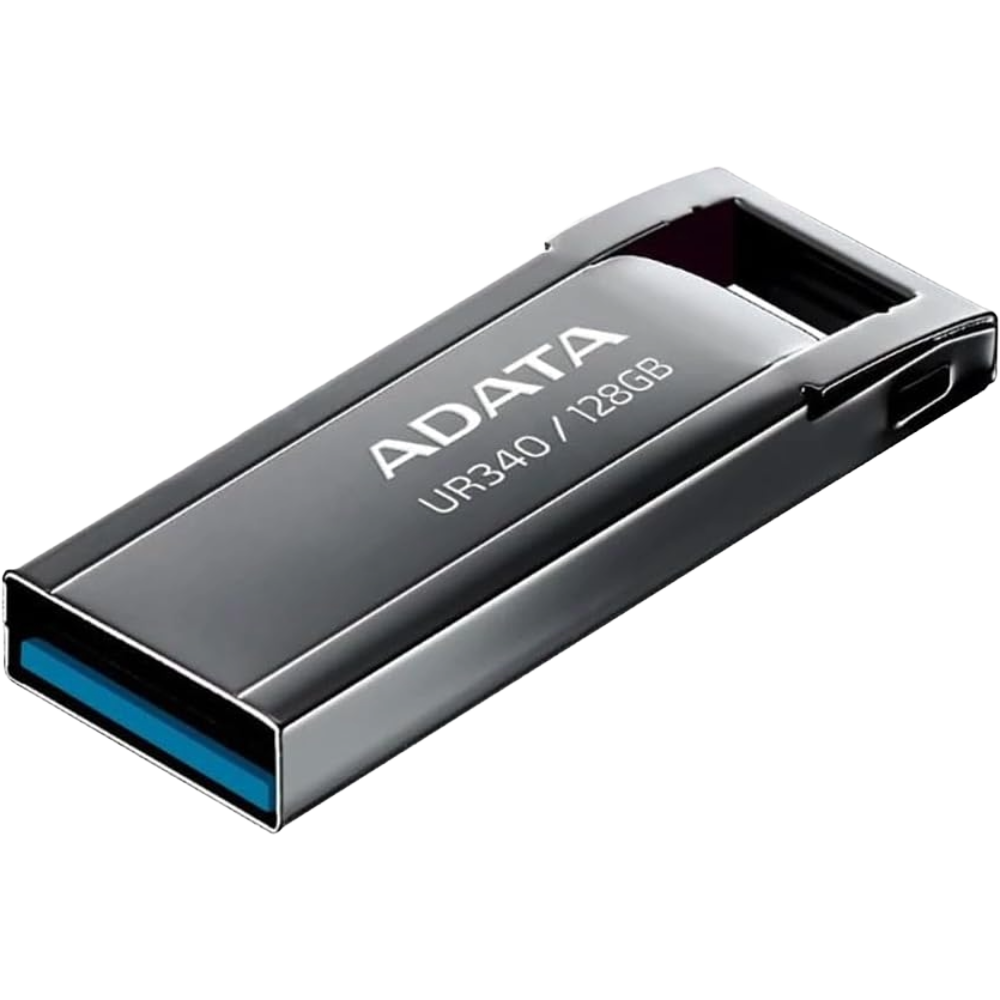 محرك أقراص فلاش USB من ADATA طراز UR340، سعة 128 جيجابايت، منفذ USB 3.2 | مقاوم للماء والغبار | فلاش 128 محرك أقراص فلاش USB معدني ADATA UR340 USB 3.2