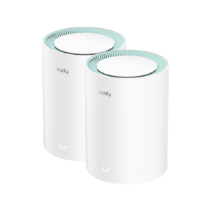 Cudy Dual Band AX1500 WiFi 6 Mesh Wi-Fi System M1500 2-Pack with 3 Gigabit Ports and Ethernet Backhaul