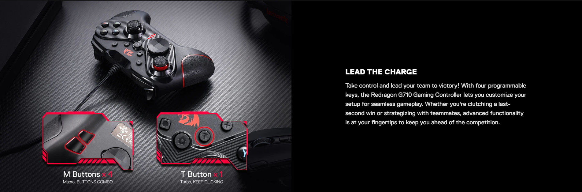 Redragon Rift G710 Wired Gaming Controller (7) Redragon Rift G710 Wired Gaming Controller 7