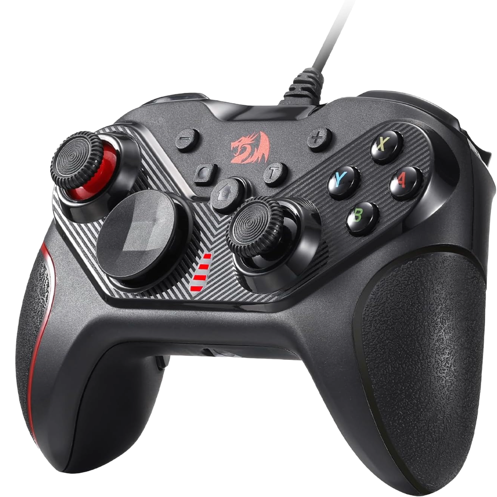 Redragon Rift G710 Gamer Controller | Wired PC Gamepad | Dual Vibration | Turbo & Macro Keys | جويستك 1 Redragon Rift G710 Gamer Controller wired PC gaming gamepad with turbo and programmable macro buttons