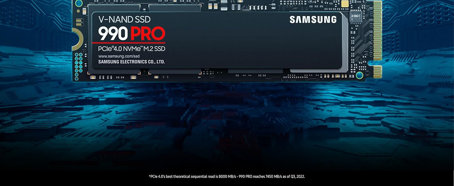 قرص صلب سامسونج 990 برو بسعة 1 تيرابايت بتقنية PCIe 4.0 M.2 SSD مع مشتت حراري (1) قرص صلب سامسونج 990 برو بسعة 1 تيرابايت بتقنية PCIe 4.0 M.2 SSD مع مشتت حراري 1