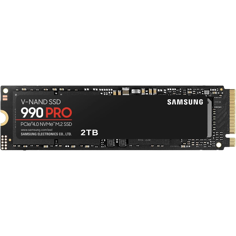سامسونج 990 برو، مشتت حراري، سعة 2 تيرابايت، PCIe 4.0 NVMe M.2 SSD 1 مشتت حراري سامسونج 990 برو، قرص صلب SSD بسعة 2 تيرابايت بتقنية PCIe 4.0 NVMe