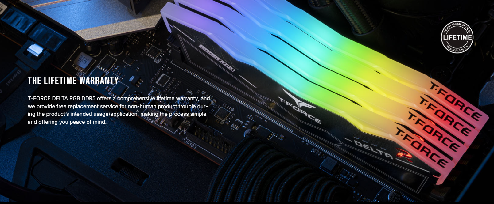 T-FORCE DELTA RGB DDR5 32GB 6000MHz CL30 Black (1) T FORCE DELTA RGB DDR5 32GB 6000MHz CL30 Black 1