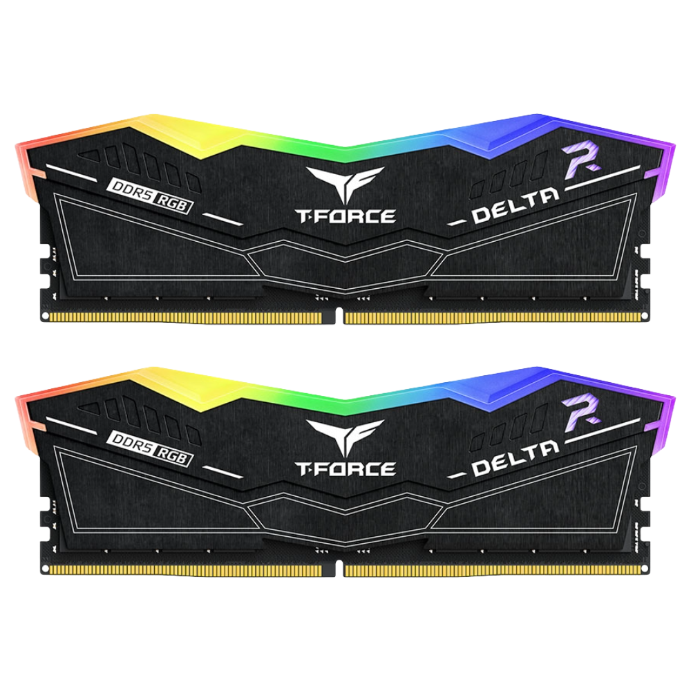 TEAMGROUP T-FORCE DELTA RGB DDR5 32GB 6000MHz CL30 | XMP 3.0 | AMD EXPO | Black | رام دسكتوب 3 TEAMGROUP T-Force Delta RGB DDR5 16GB 6000MHz Black