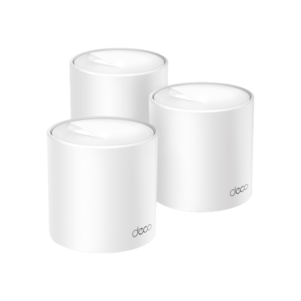 TP-Link Deco X50 AX3000 Wi-Fi 6 System 3 Pack | موسع شبكة 3 قطع 2 TP-Link Deco X50 AX3000 Whole Home Mesh Wi-Fi 6 System with 3 Gigabit Ports and HomeShield