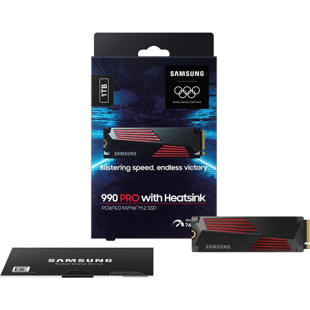 Samsung 990 PRO Heatsink 1TB PCIe 4.0 NVMe M.2 SSD تخزين الألعاب عالي السرعة | من الصعب اس اس دي 3 Samsung 990 PRO Heatsink 1TB PCIe 4.0 NVMe M.2 SSD High Speed Gaming Storage | هارد اس اس دي - Image 3